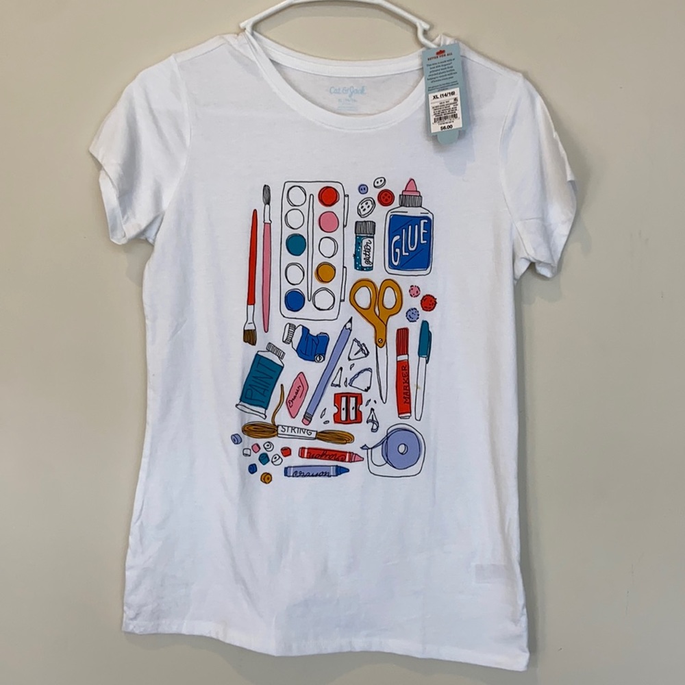 NWT Back to School, school supplies t-shirt